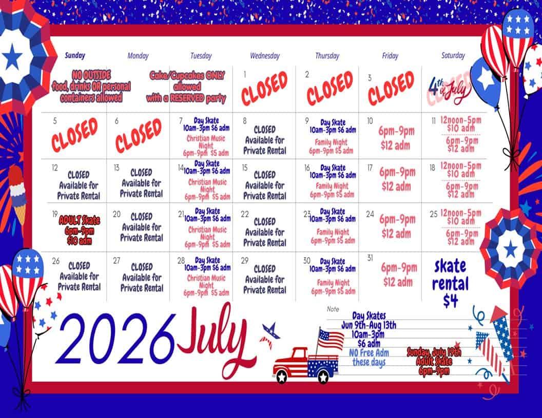 july26 calendar