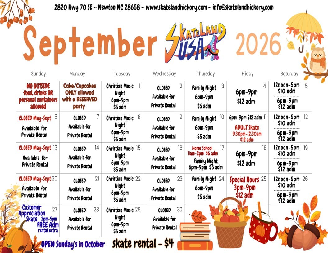 sept'26 calendar