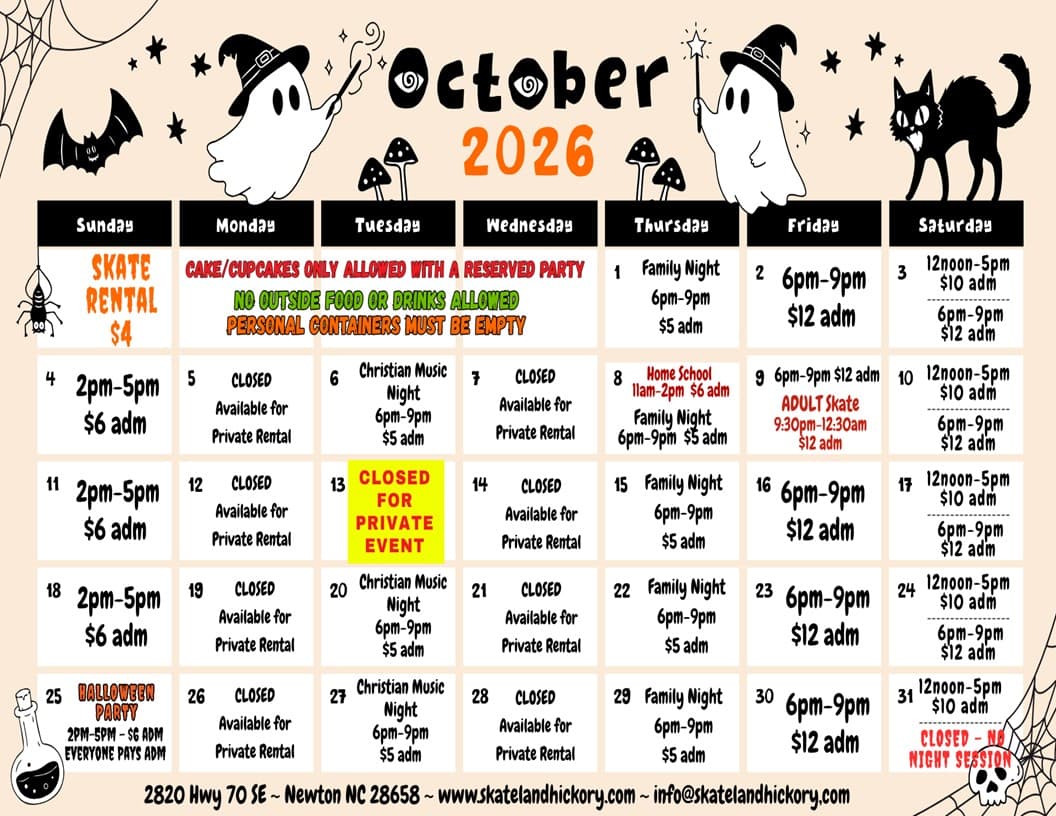 oct'26 calendar