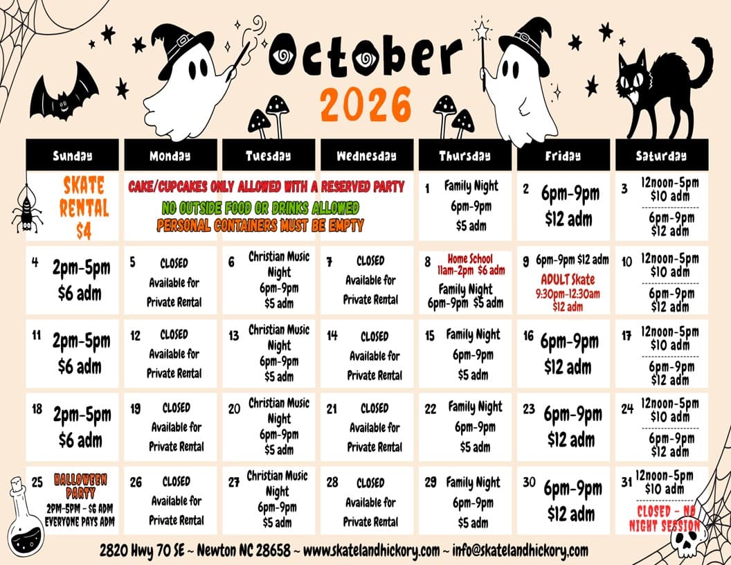 oct'26 calendar